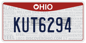 KUT6294  license plate in OH
