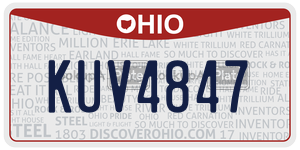 KUV4847  license plate in OH