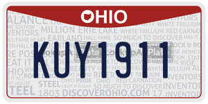 KUY1911  license plate in OH