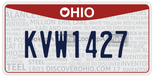 KVW1427  license plate in OH