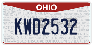 KWD2532  license plate in OH