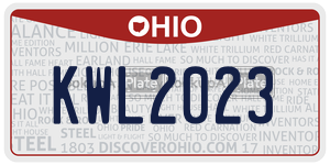 KWL2023  license plate in OH