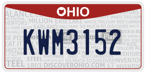 KWM3152  license plate in OH