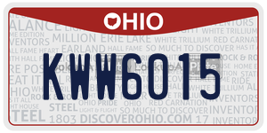 KWW6015  license plate in OH