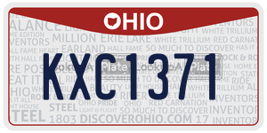 KXC1371 license plate in Ohio