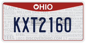 KXT2160  license plate in OH