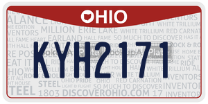 KYH2171  license plate in OH