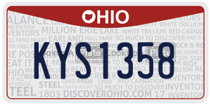 KYS1358  license plate in OH