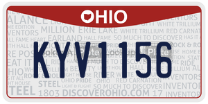 KYV1156  license plate in OH