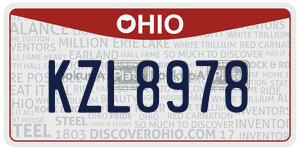 KZL8978  license plate in OH