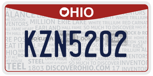 KZN5202  license plate in OH