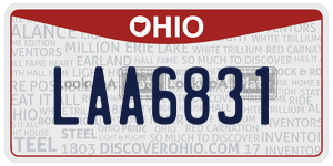 LAA6831  license plate in OH