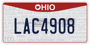 LAC4908  license plate in OH