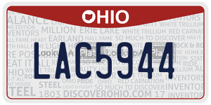 LAC5944  license plate in OH