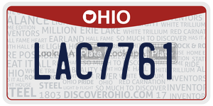 LAC7761  license plate in OH