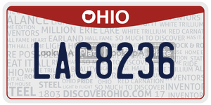 LAC8236  license plate in OH