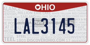 LAL3145  license plate in OH