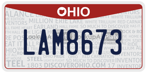 LAM8673  license plate in OH