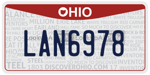 LAN6978  license plate in OH