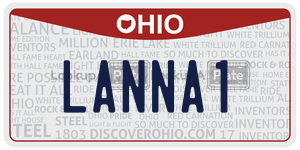 LANNA1 license plate in Ohio