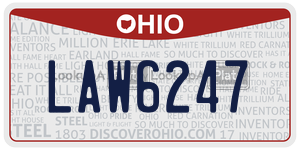 LAW6247  license plate in OH