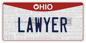 LAWYER  license plate in OH