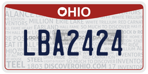 LBA2424  license plate in OH