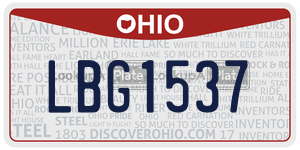 LBG1537  license plate in OH
