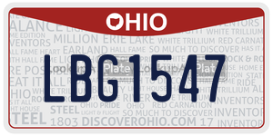 LBG1547  license plate in OH