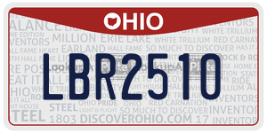 LBR2510  license plate in OH
