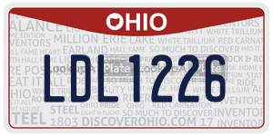 LDL1226  license plate in OH