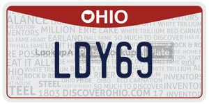 LDY69  license plate in OH