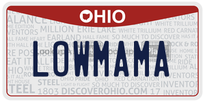 LOWMAMA license plate in Ohio