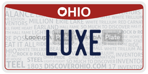 LUXE  license plate in OH