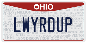 LWYRDUP  license plate in OH
