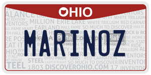 MARINOZ license plate in Ohio