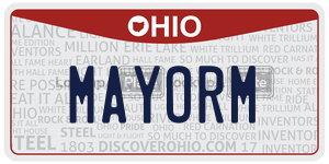 MAYORM license plate in Ohio