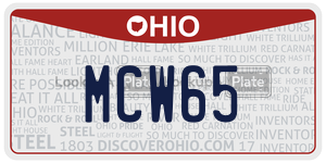 MCW65  license plate in OH