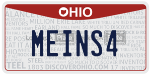 MEINS4  license plate in OH
