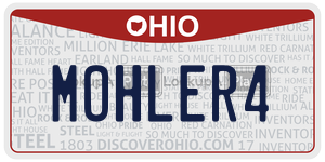 MOHLER4  license plate in OH