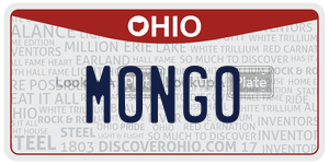 MONGO license plate in Ohio