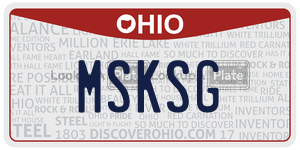 MSKSG  license plate in OH