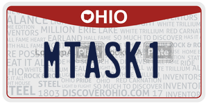MTASK1  license plate in OH