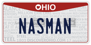 NASMAN  license plate in OH