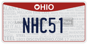 NHC51  license plate in OH