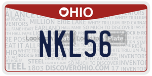 NKL56  license plate in OH