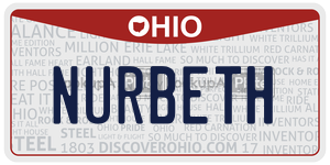 NURBETH  license plate in OH