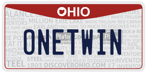 ONETWIN  license plate in OH