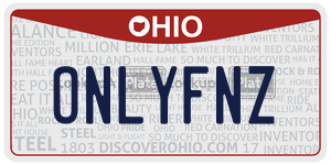 ONLYFNZ license plate in Ohio
