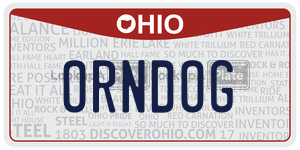 ORNDOG  license plate in OH
